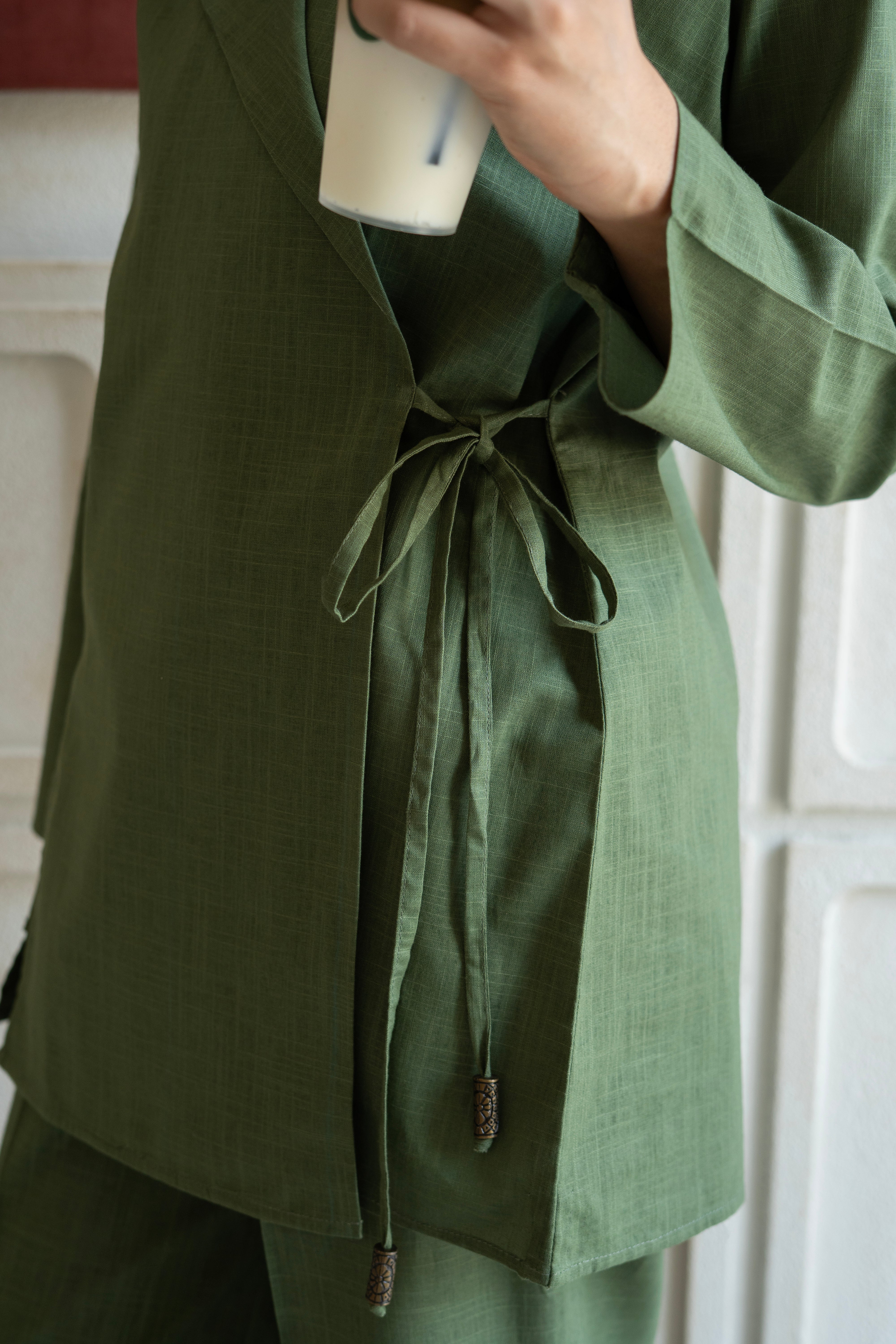 Linen fabric detail